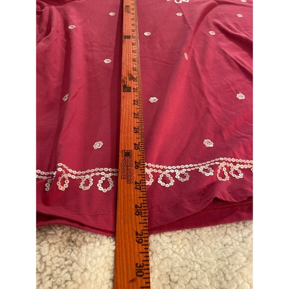 BFA Classic Womens Size 3X Pink Soft T shirt Fabric w/ Sequins Pretty! - Picture 9 of 9